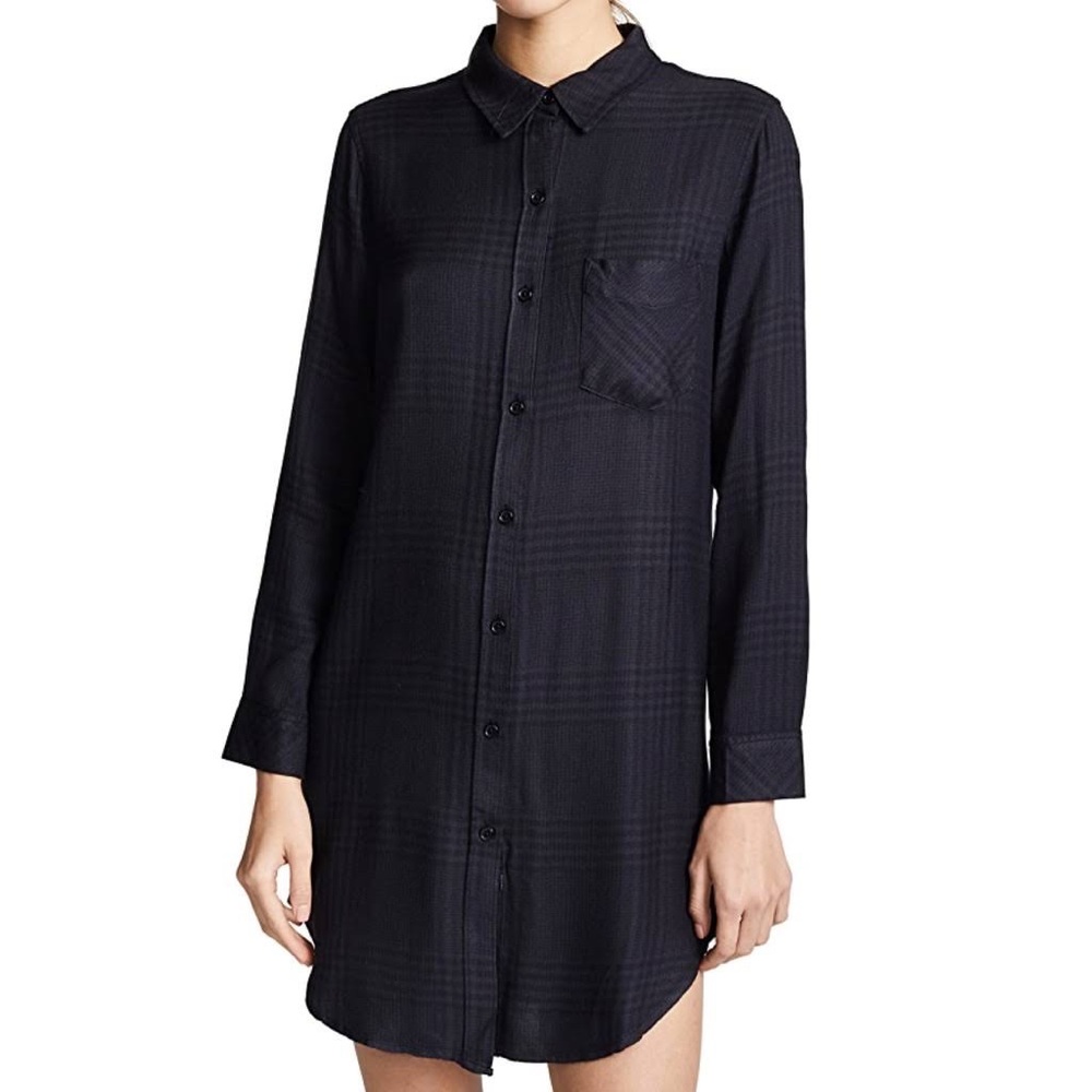 rails bianca charcoal shirt dress